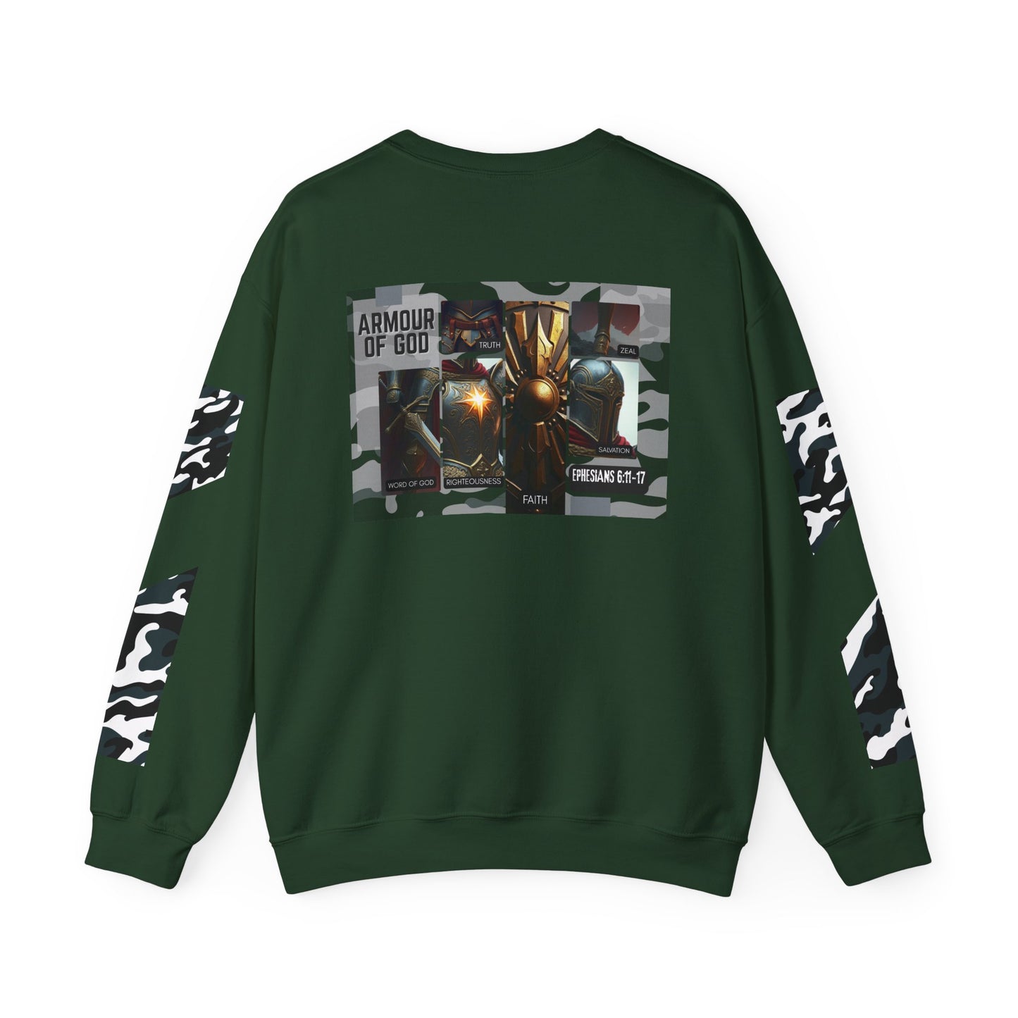 Armour of God Sweatshirt — Ephesians 6:11-17 Faith Crewneck