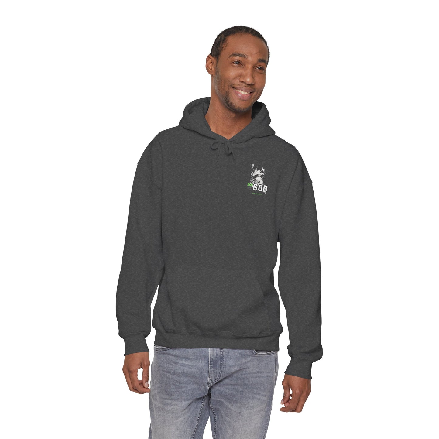 Backed By God Hoodie — Psalm 56:9-11 Faith Sweatshirt