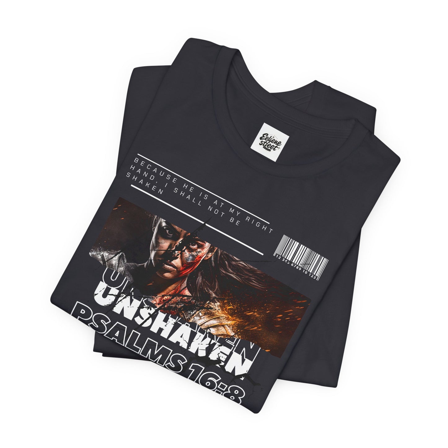 Unshaken Psalms 16:8 Tee — Faith-Inspired Women's Christian T-Shirt