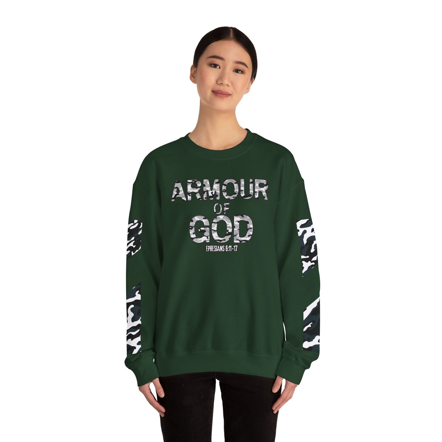 Armour of God Sweatshirt — Ephesians 6:11-17 Faith Crewneck