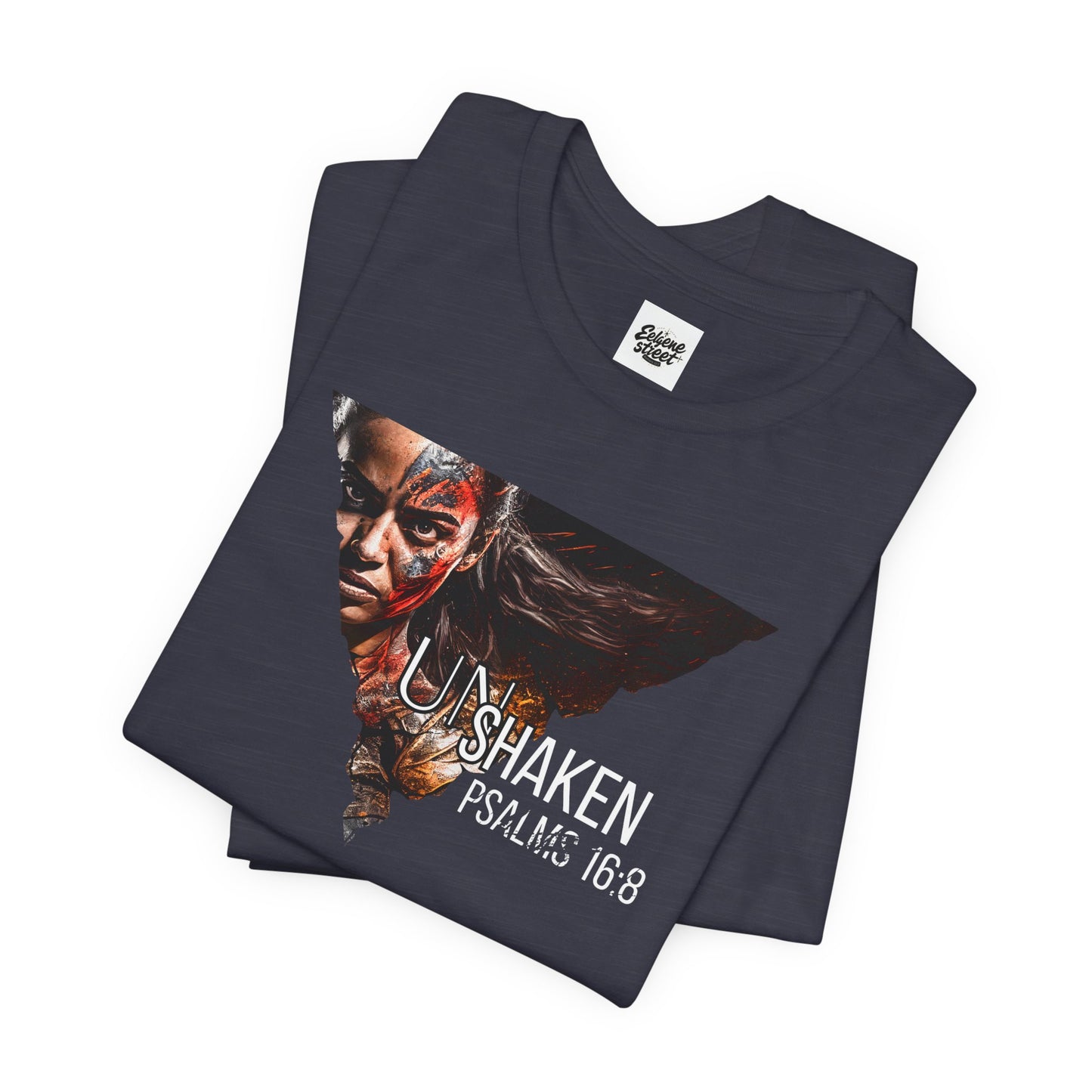 Unshaken Psalm 16:8 Tee — Faith-Inspired Women's Short Sleeve Shirt