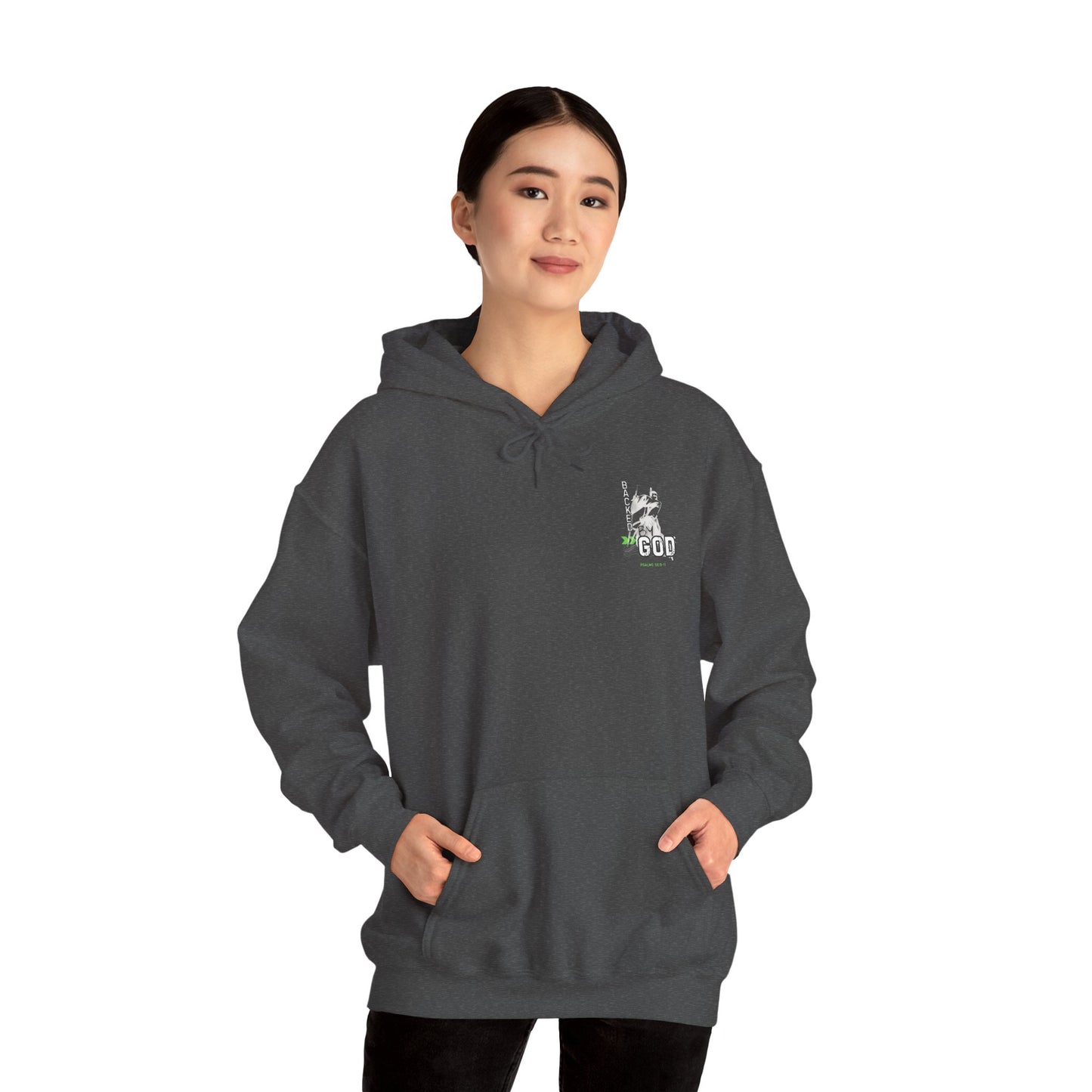 Backed By God Hoodie — Psalm 56:9-11 Faith Sweatshirt