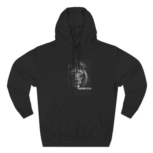 Fleece Hoodie - Fear No Evil Psalm 23:4 Inspired Design
