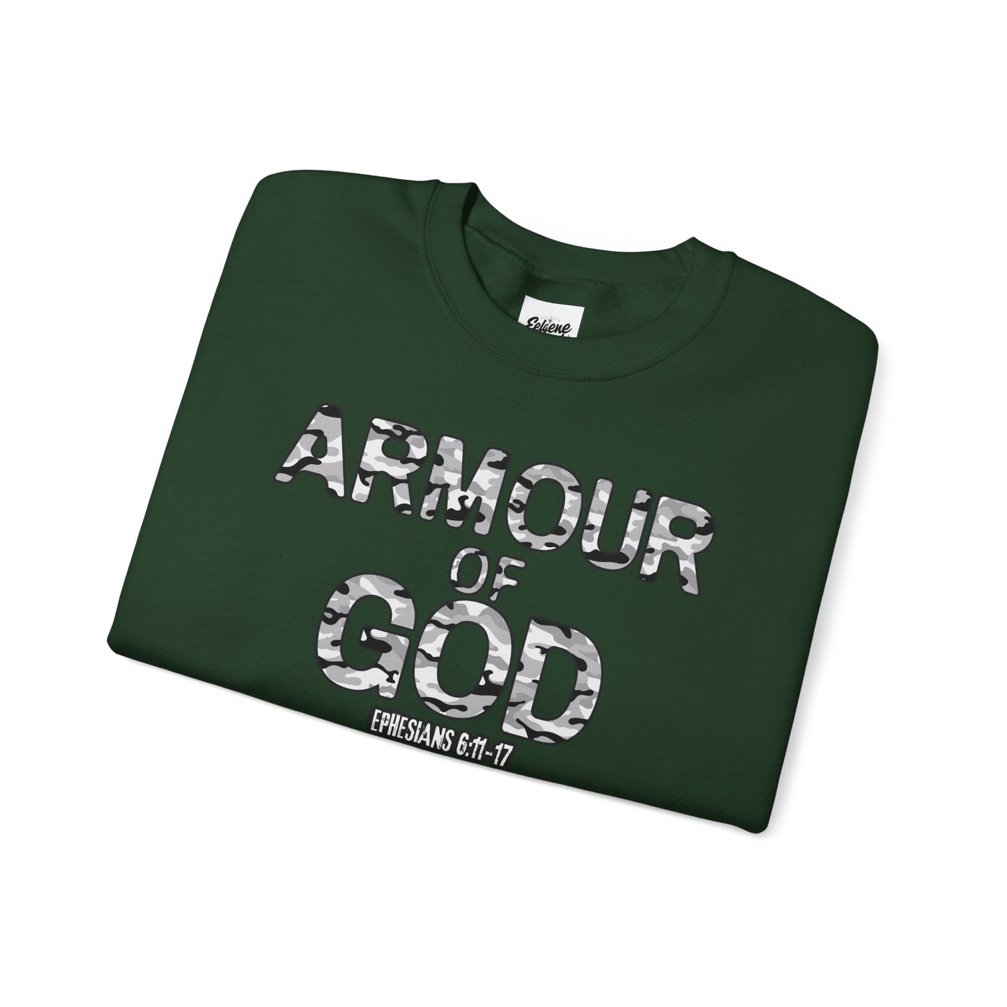 Armour of God Sweatshirt — Ephesians 6:11-17 Faith Crewneck