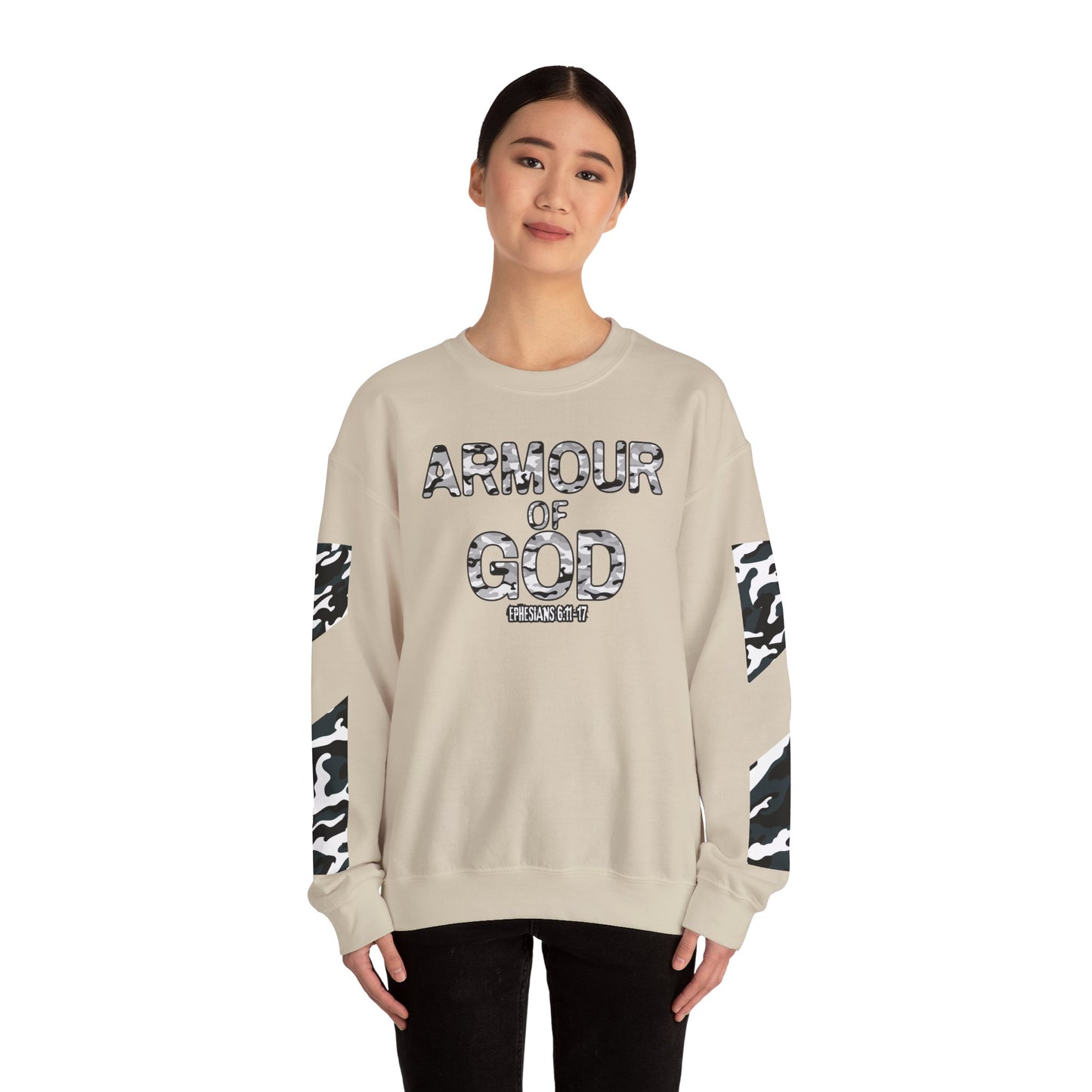 Armour of God Sweatshirt — Ephesians 6:11-17 Faith Crewneck