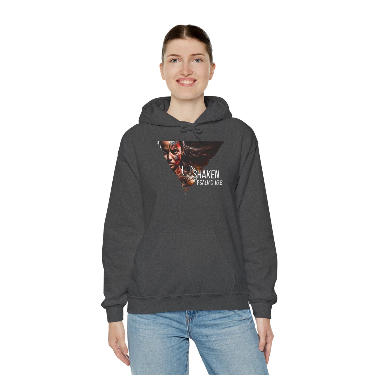 Unshaken Psalms 16:8 Hoodie — Women's Faith Sweatshirt