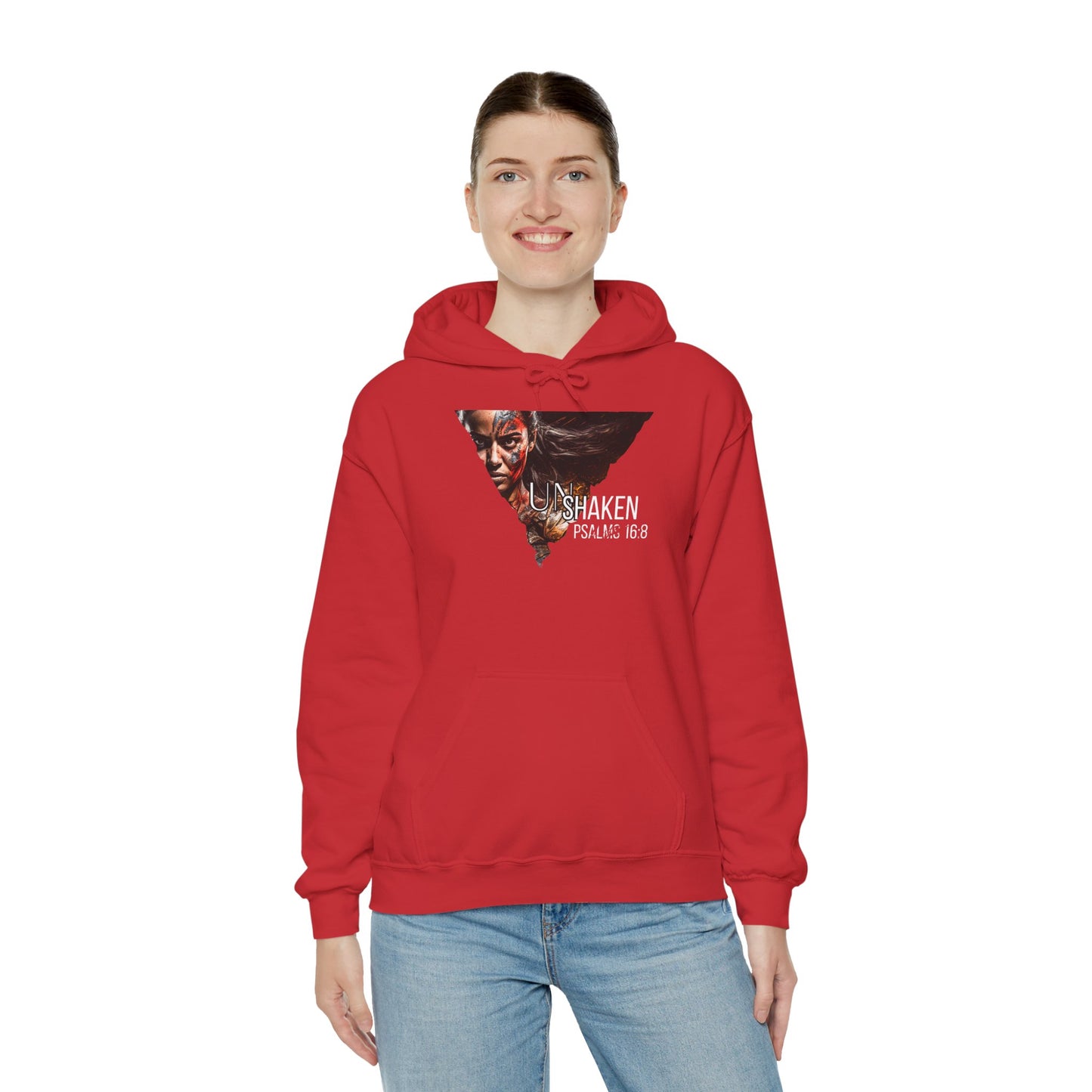 Unshaken Psalms 16:8 Hoodie — Women's Faith Sweatshirt