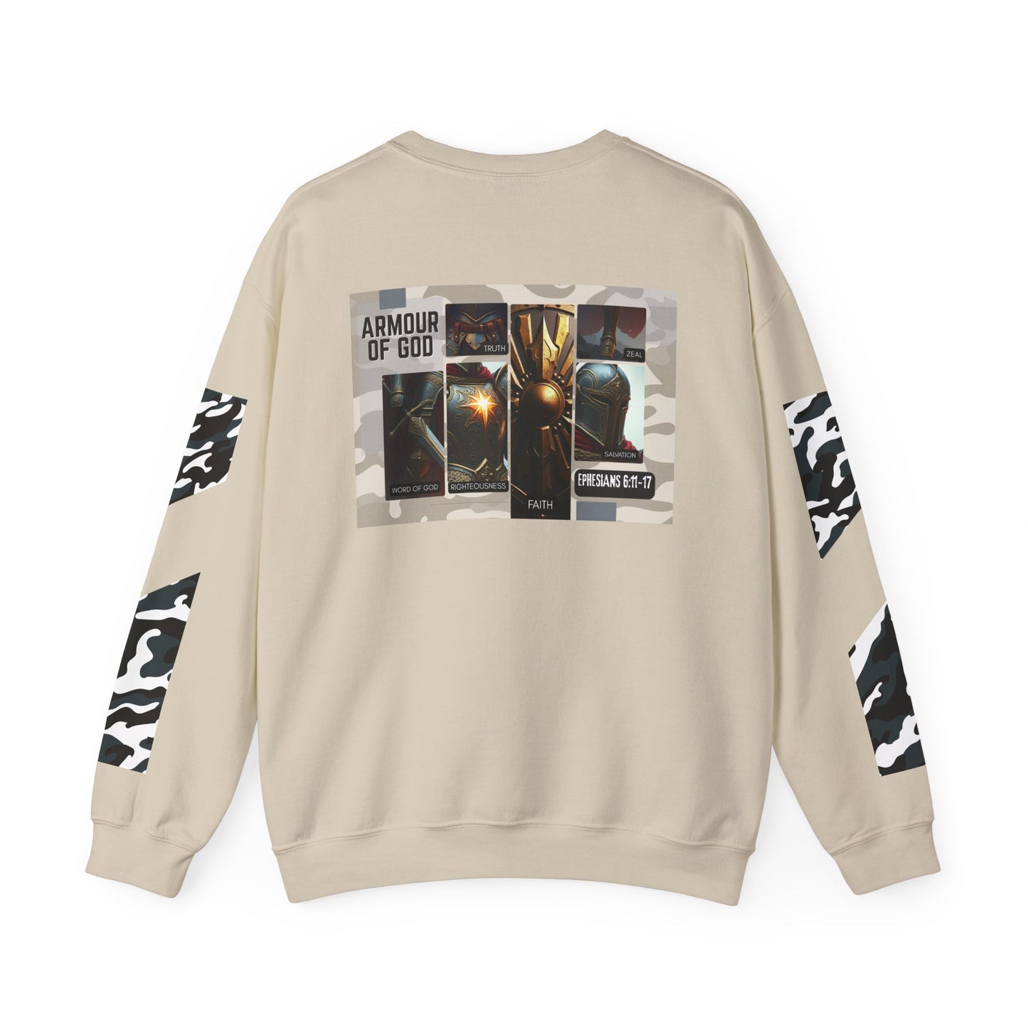 Armour of God Sweatshirt — Ephesians 6:11-17 Faith Crewneck