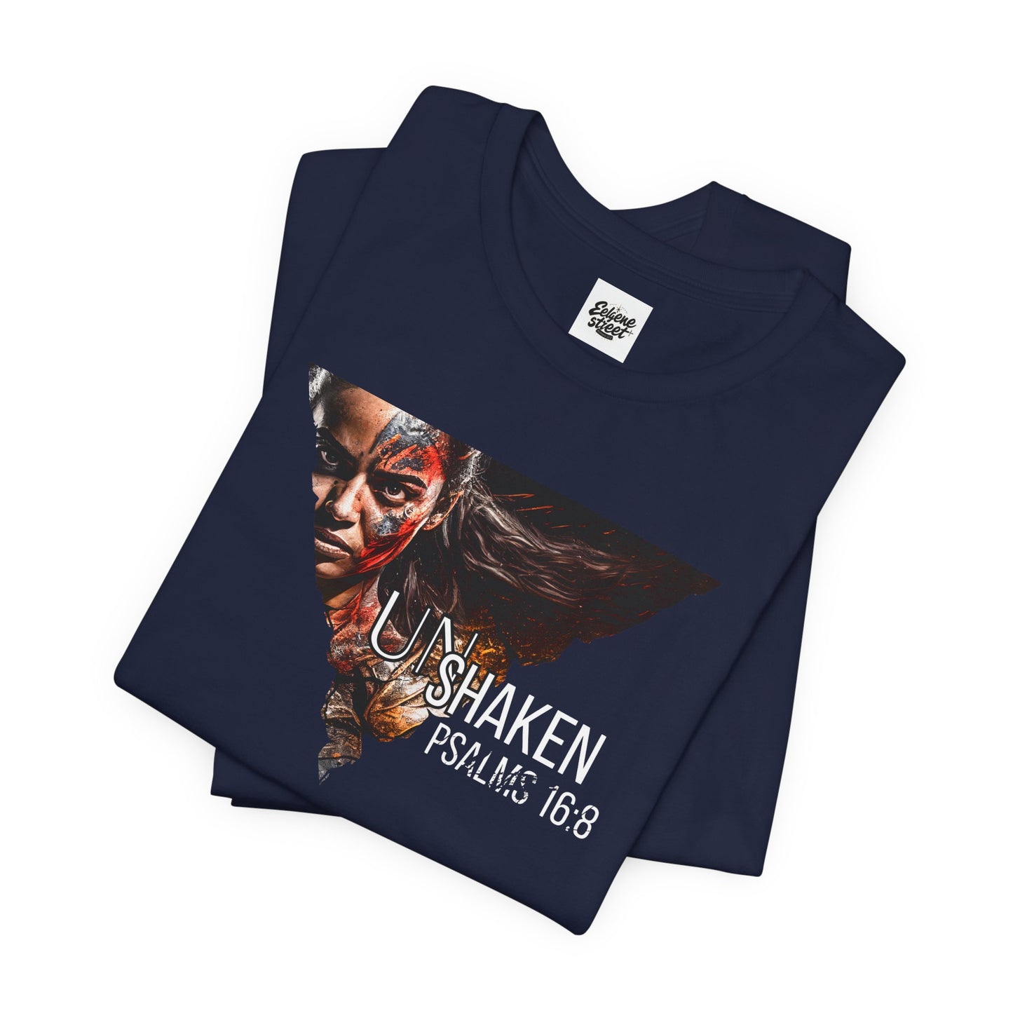 Unshaken Psalm 16:8 Tee — Faith-Inspired Women's Short Sleeve Shirt