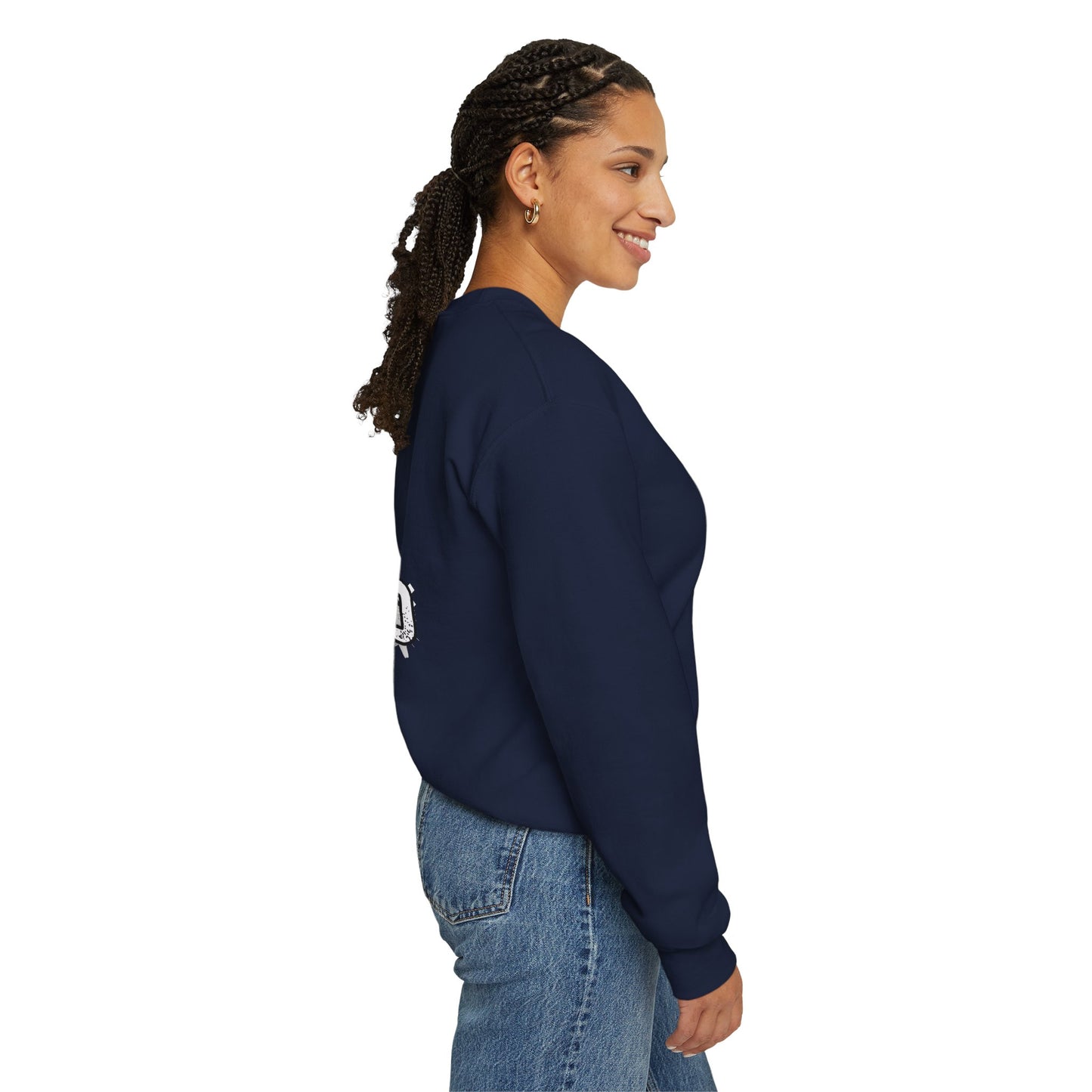 Backed By God Crewneck Sweatshirt — Psalm 56:9-11 Inspirational Faith Top