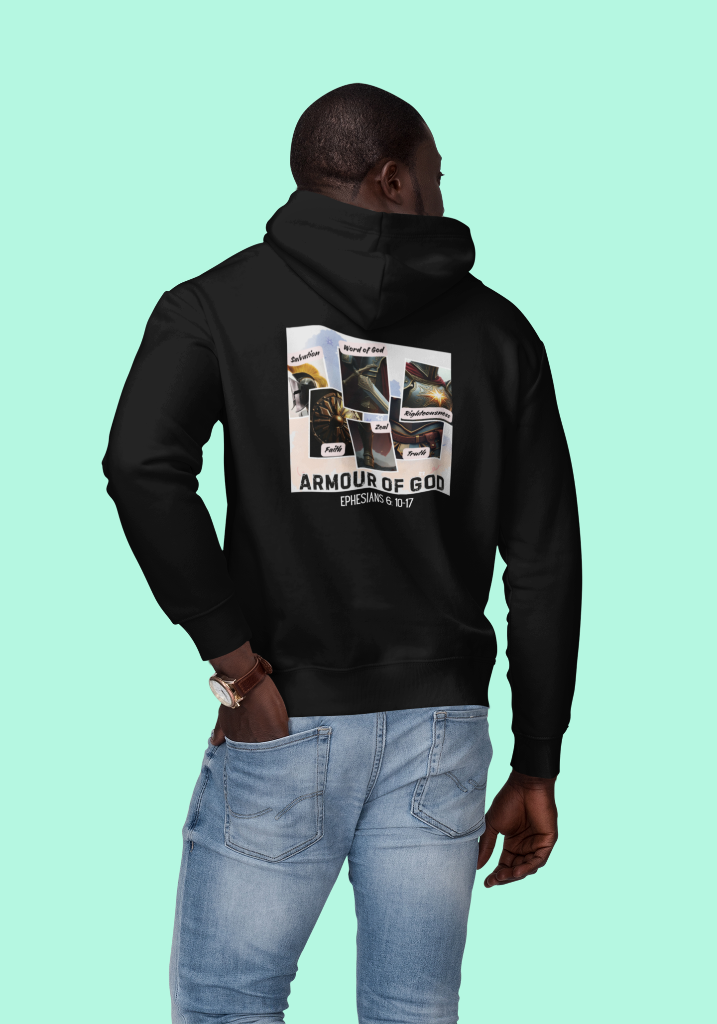 Armor of God Hoodie Sweatshirt - Ephesians 6:10-17 Design