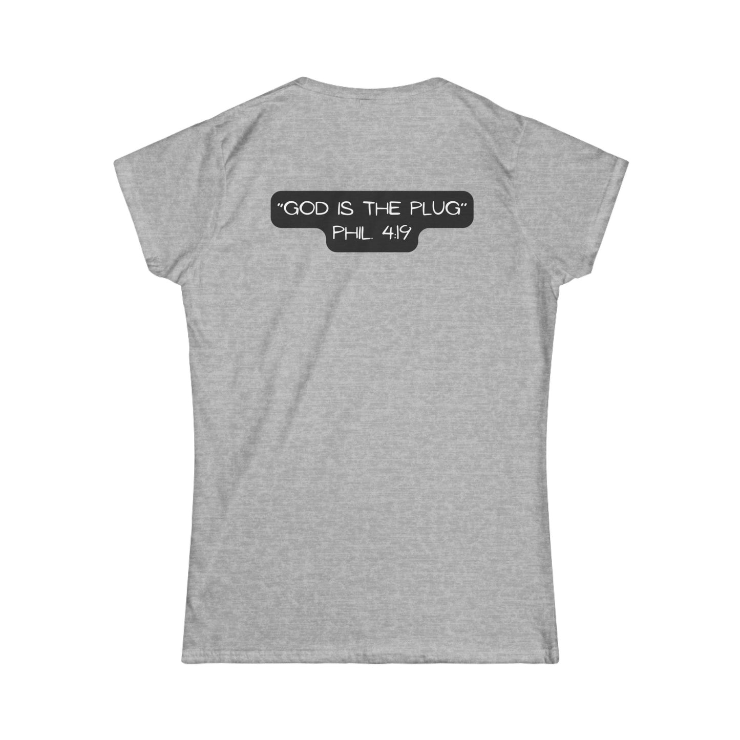 Christian Softstyle Tee - Philippians 4:19 'The Plug'