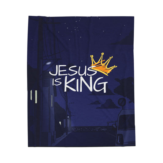 Plush Blanket - Jesus Christ is King Design