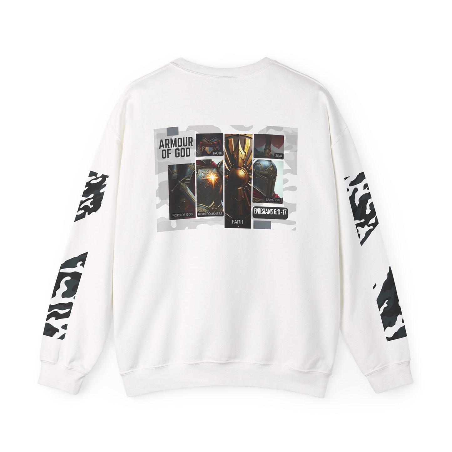 Armour of God Sweatshirt — Ephesians 6:11-17 Faith Crewneck