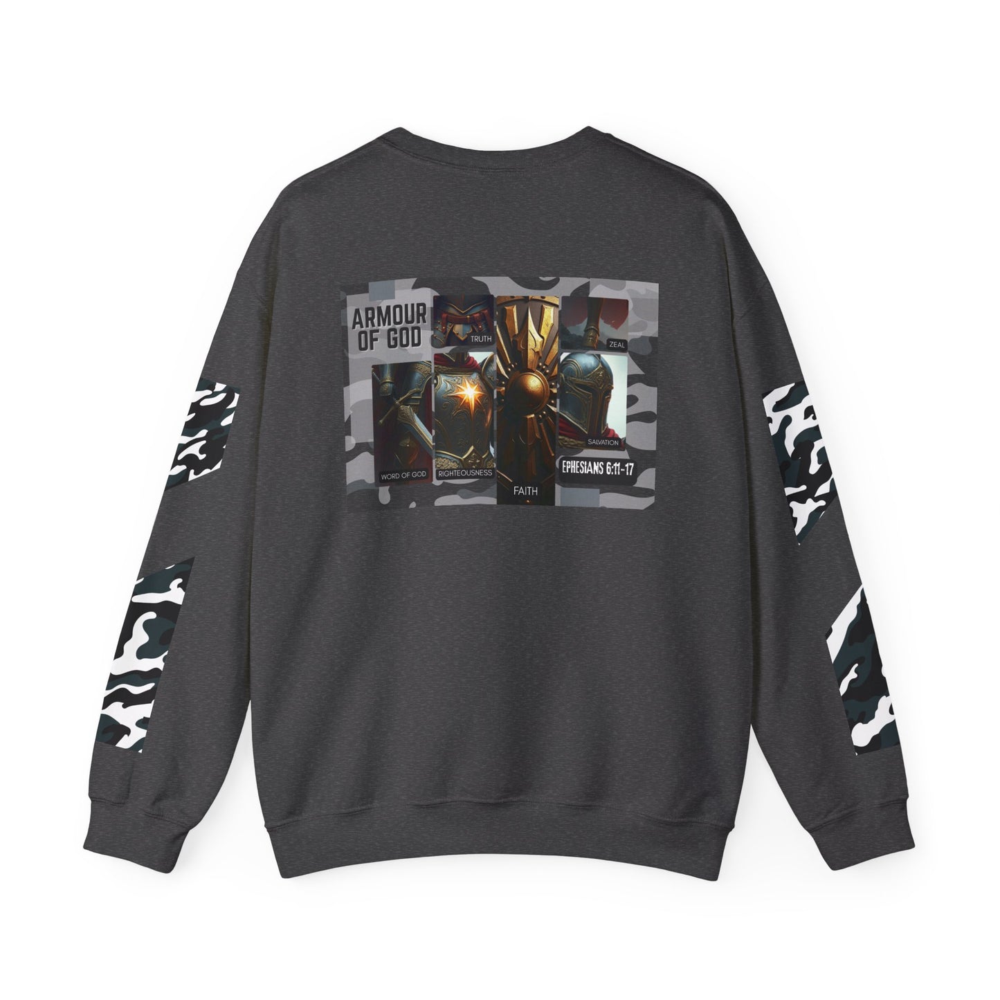 Armour of God Sweatshirt — Ephesians 6:11-17 Faith Crewneck