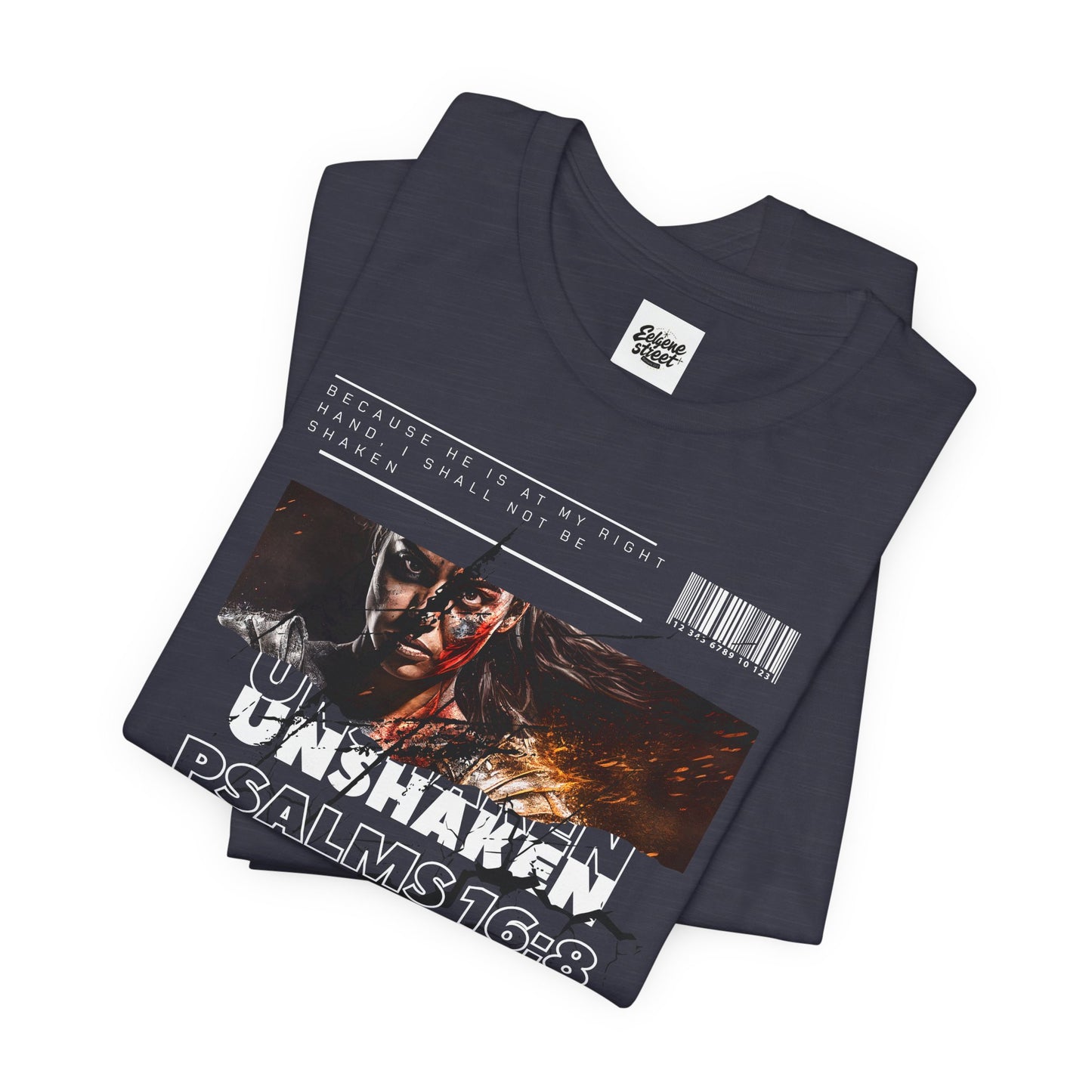 Unshaken Psalms 16:8 Tee — Faith-Inspired Women's Christian T-Shirt