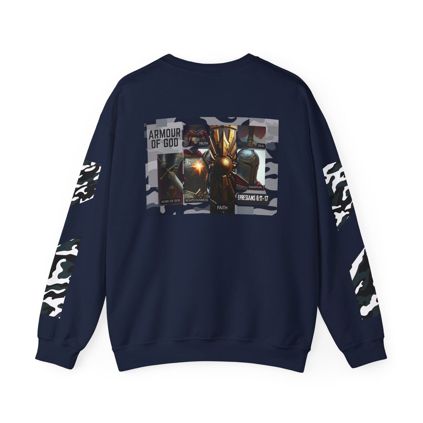 Armour of God Sweatshirt — Ephesians 6:11-17 Faith Crewneck