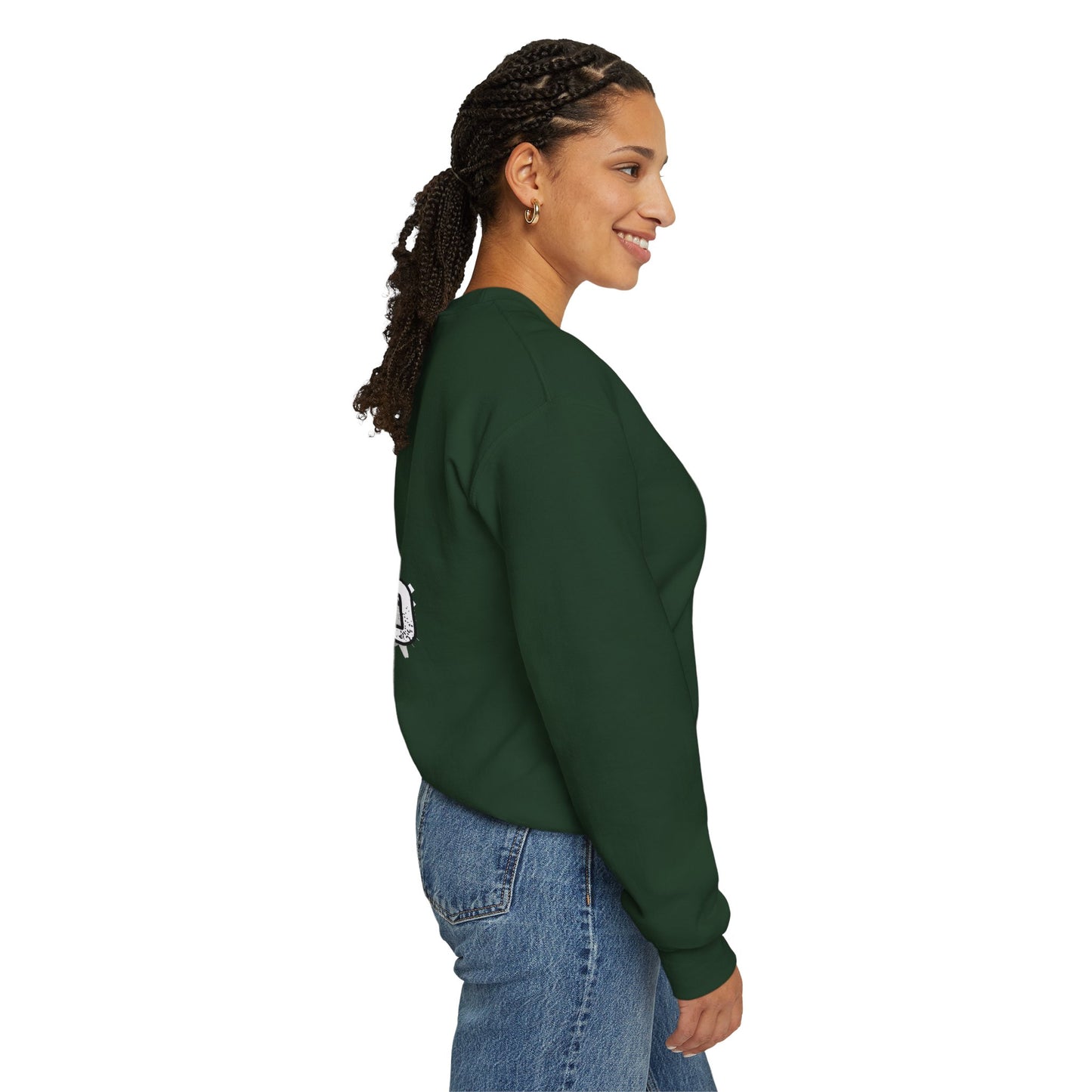 Backed By God Crewneck Sweatshirt — Psalm 56:9-11 Inspirational Faith Top