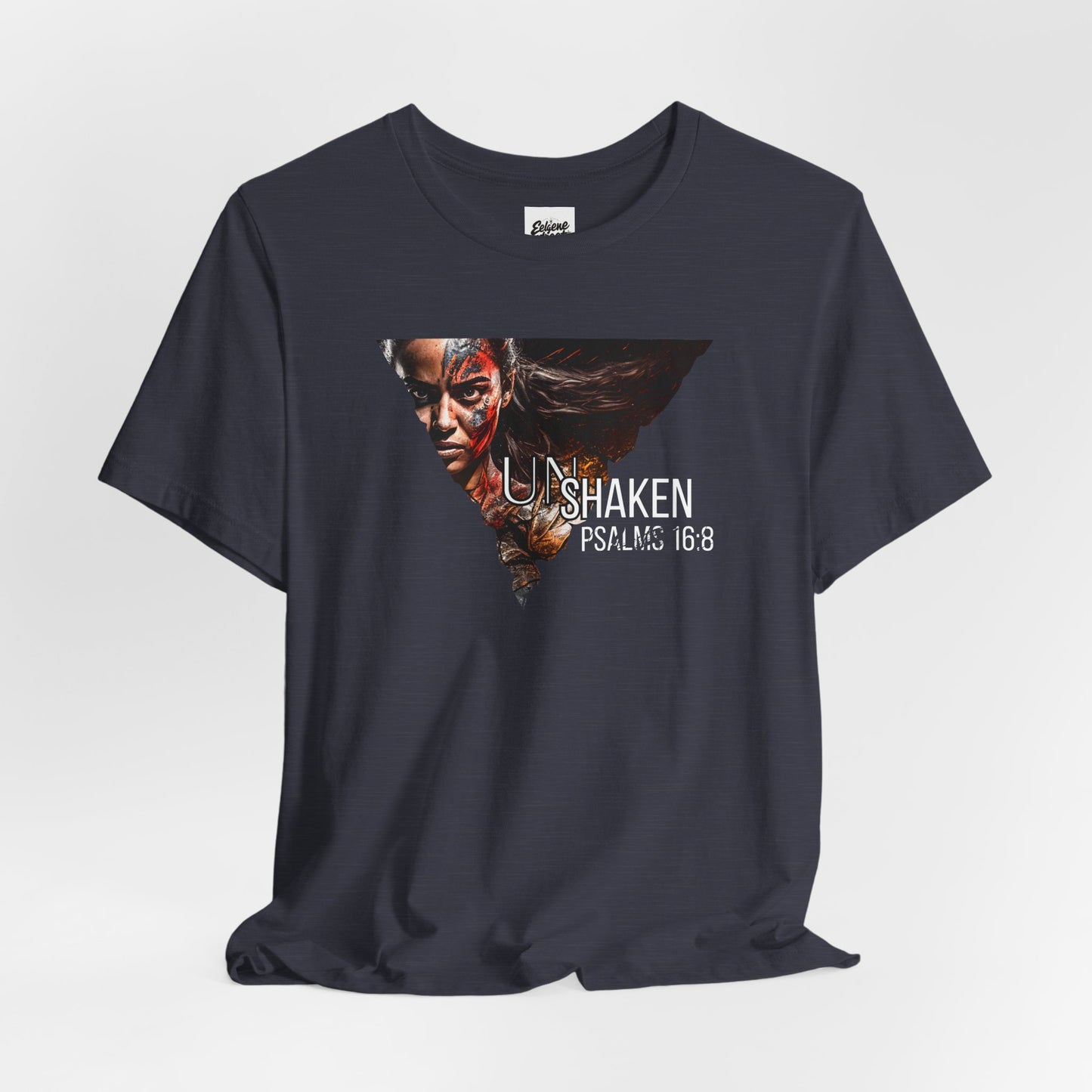 Unshaken Psalm 16:8 Tee — Faith-Inspired Women's Short Sleeve Shirt