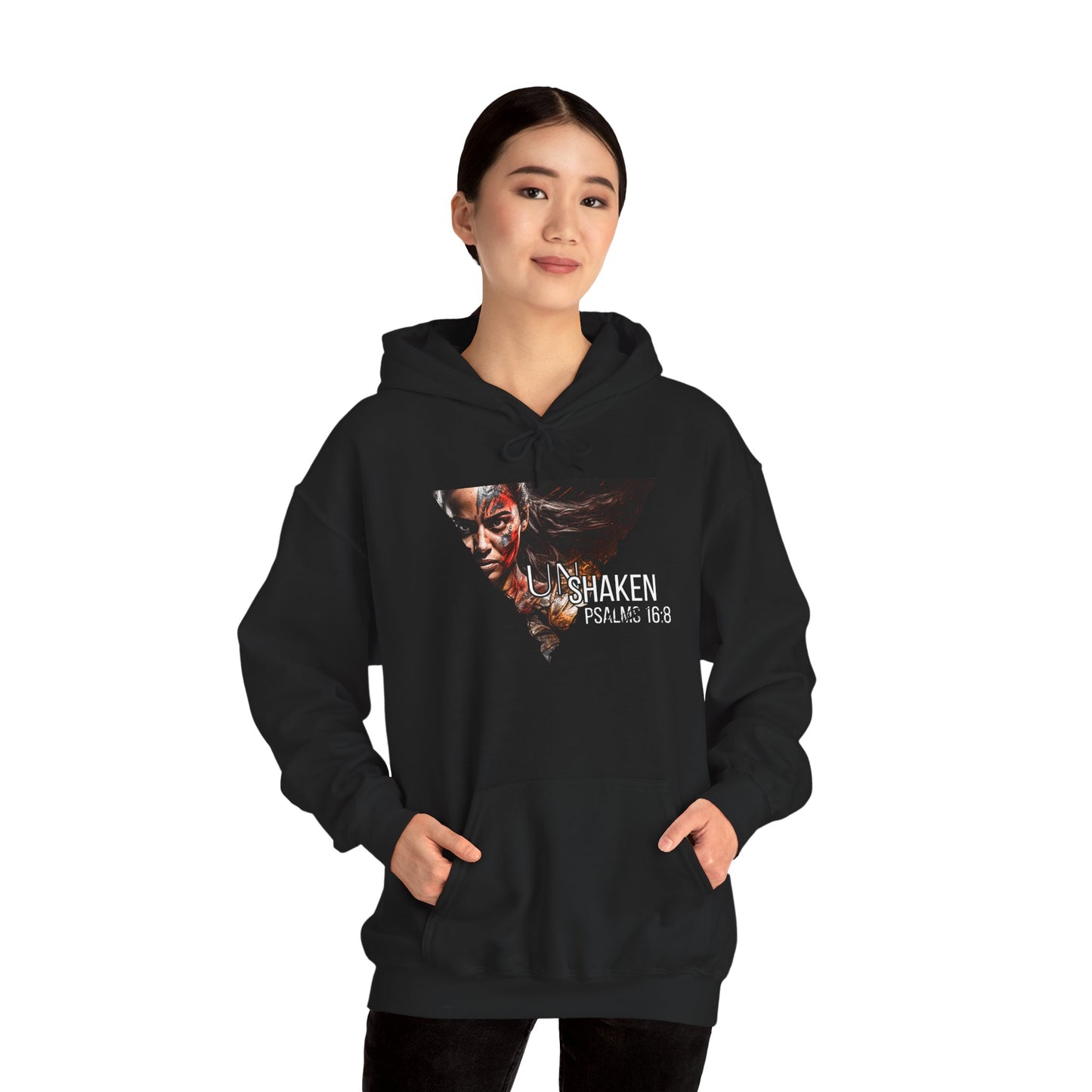 Unshaken Psalms 16:8 Hoodie — Women's Faith Sweatshirt