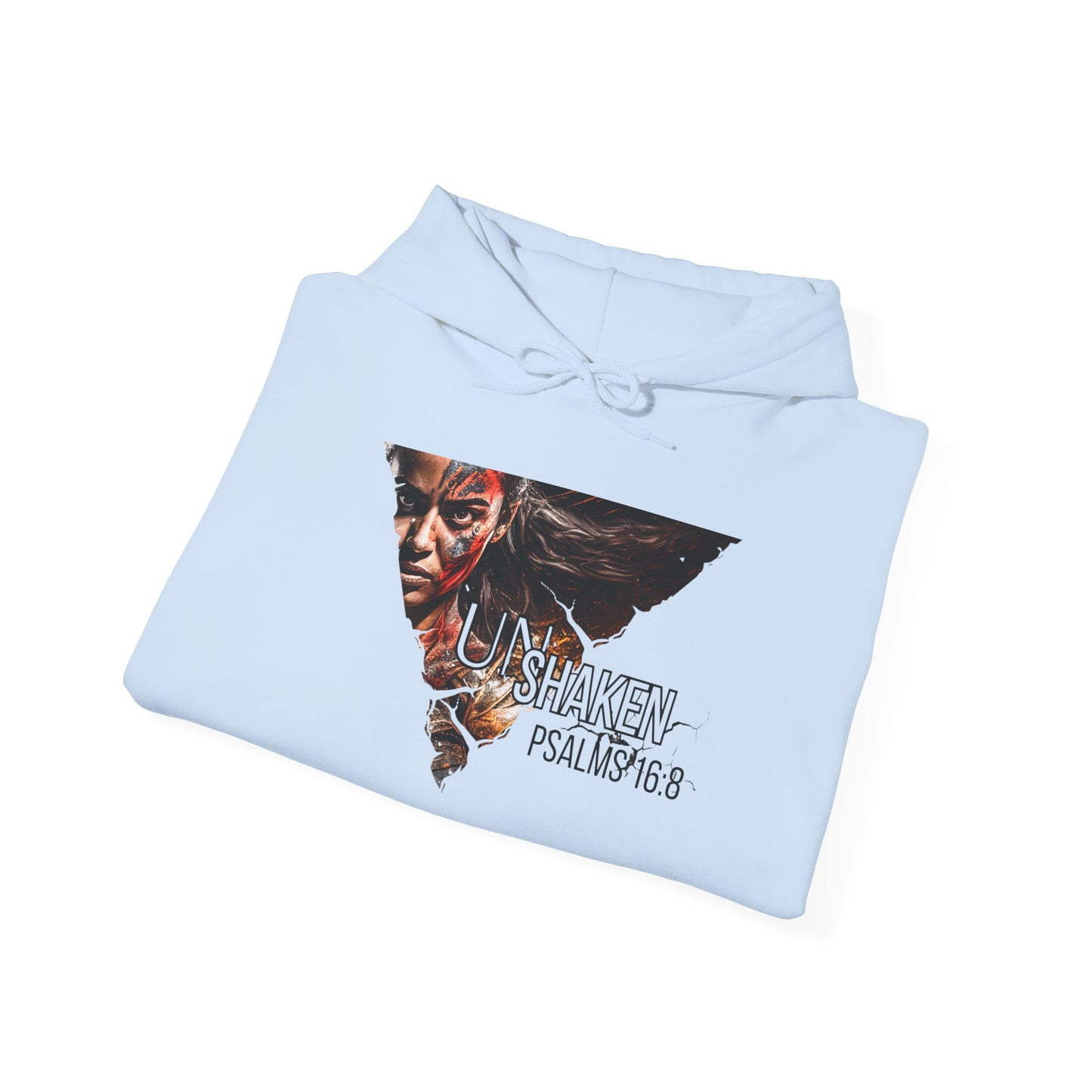 Unshaken Hoodie — Psalms 16:8 Christian Women's Faith Sweatshirt
