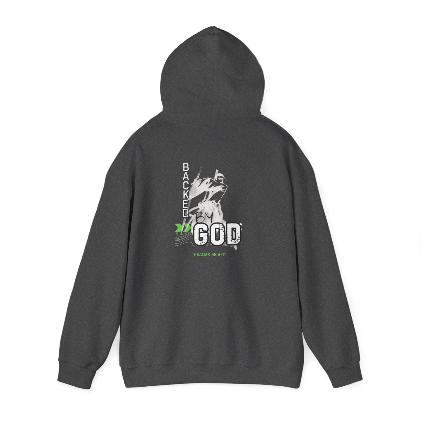Backed By God Hoodie — Psalm 56:9-11 Faith Sweatshirt