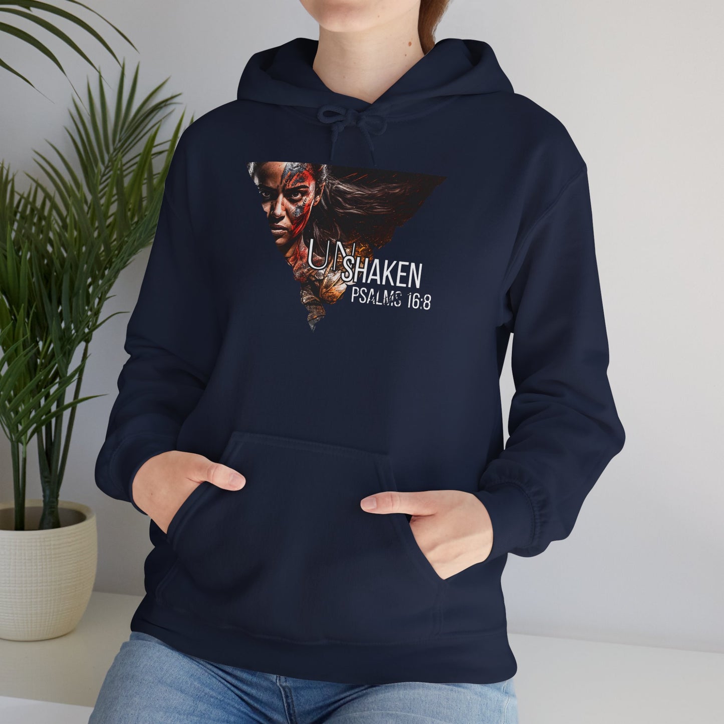 Unshaken Psalms 16:8 Hoodie — Women's Faith Sweatshirt