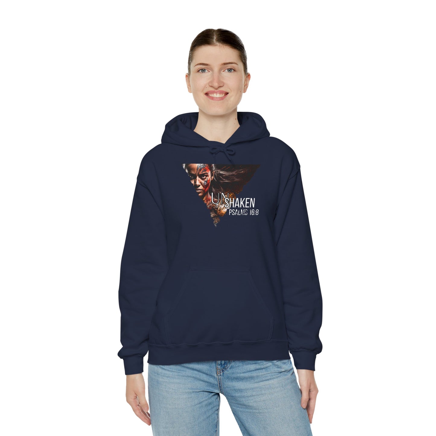 Unshaken Psalms 16:8 Hoodie — Women's Faith Sweatshirt