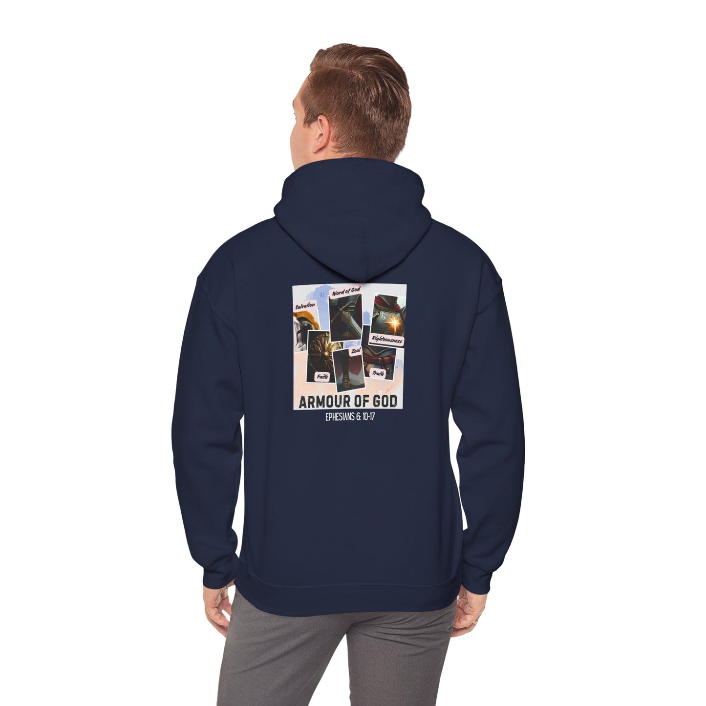 Armor of God Hoodie Sweatshirt - Ephesians 6:10-17 Design