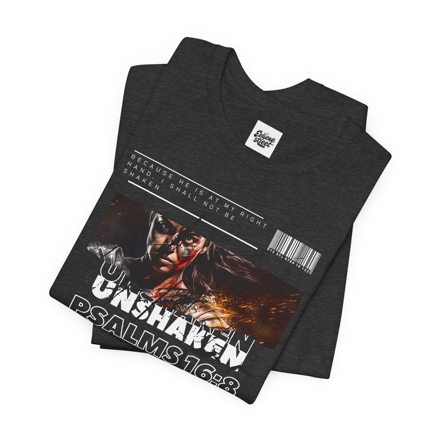 Unshaken Psalms 16:8 Tee — Faith-Inspired Women's Christian T-Shirt