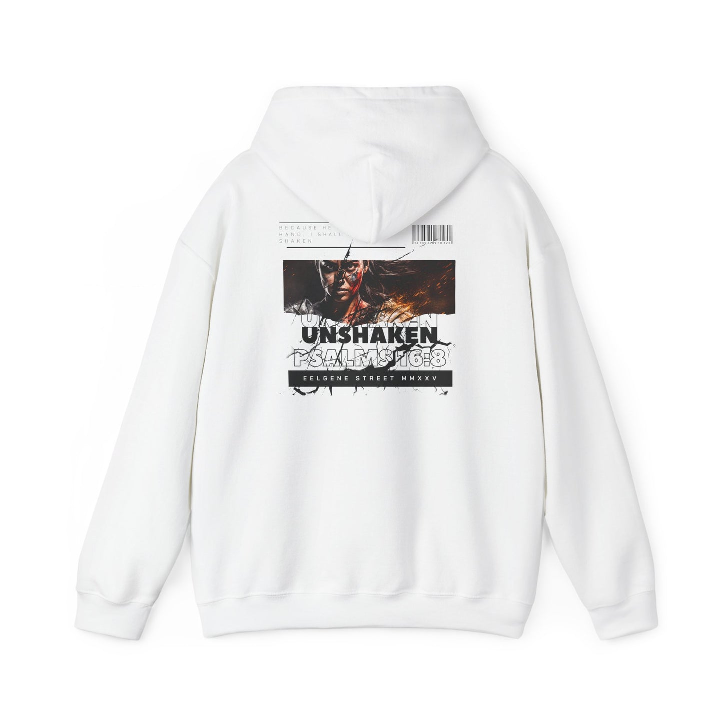 Unshaken Hoodie — Psalms 16:8 Christian Women's Faith Sweatshirt