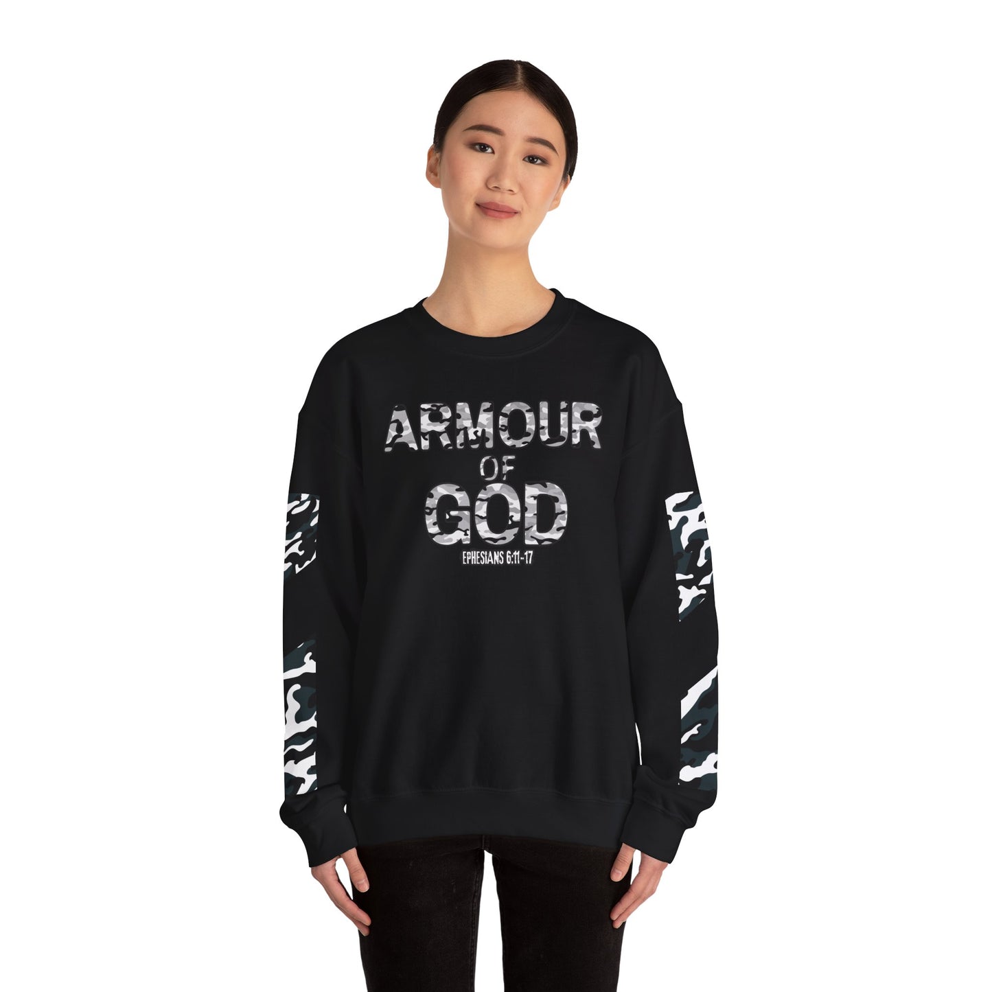 Armour of God Sweatshirt — Ephesians 6:11-17 Faith Crewneck