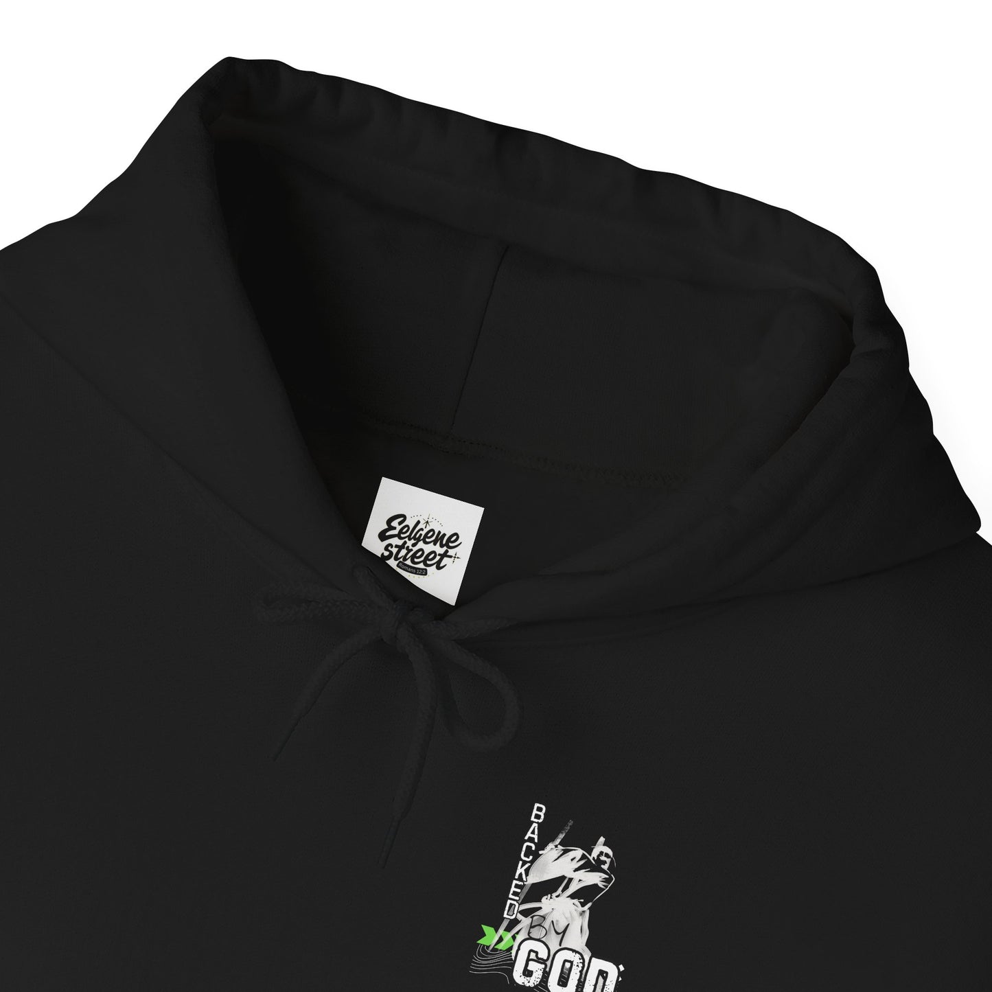 Backed By God Hoodie — Psalm 56:9-11 Faith Sweatshirt