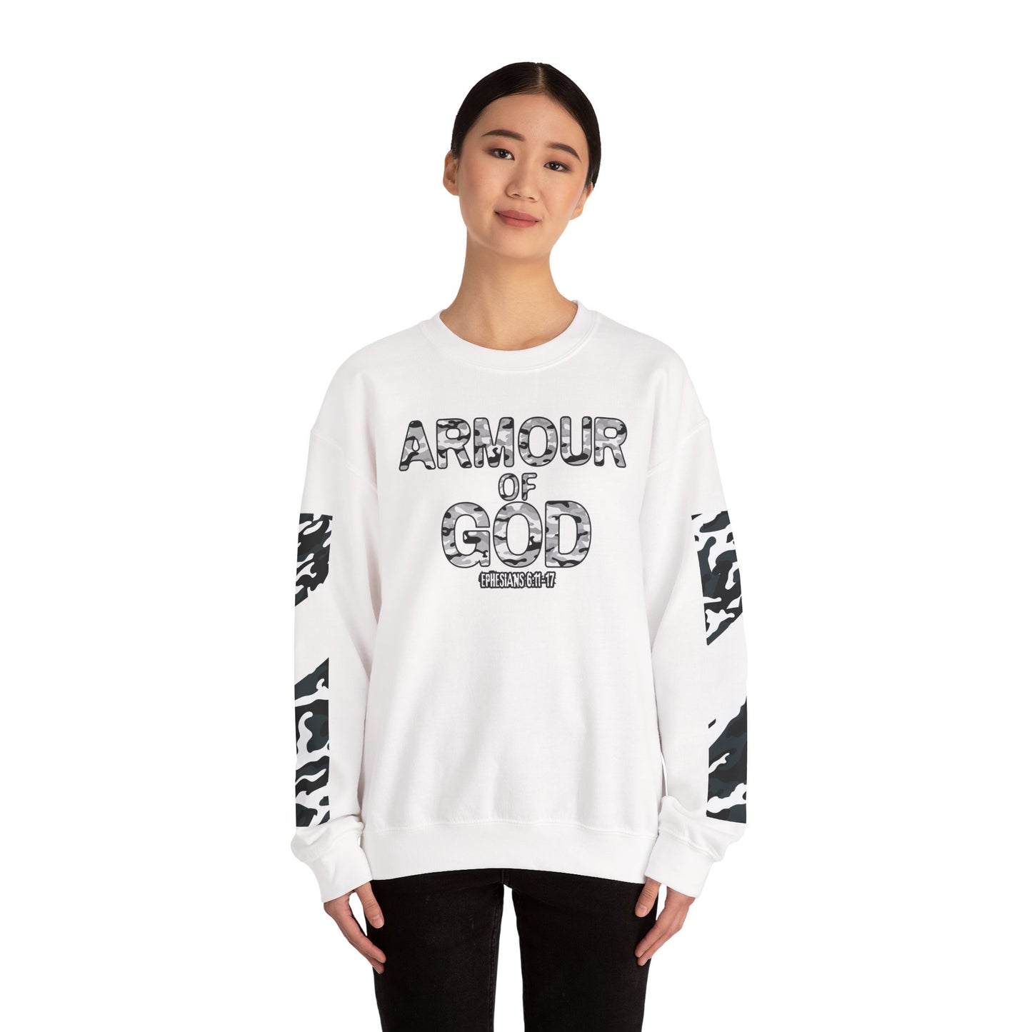 Armour of God Sweatshirt — Ephesians 6:11-17 Faith Crewneck