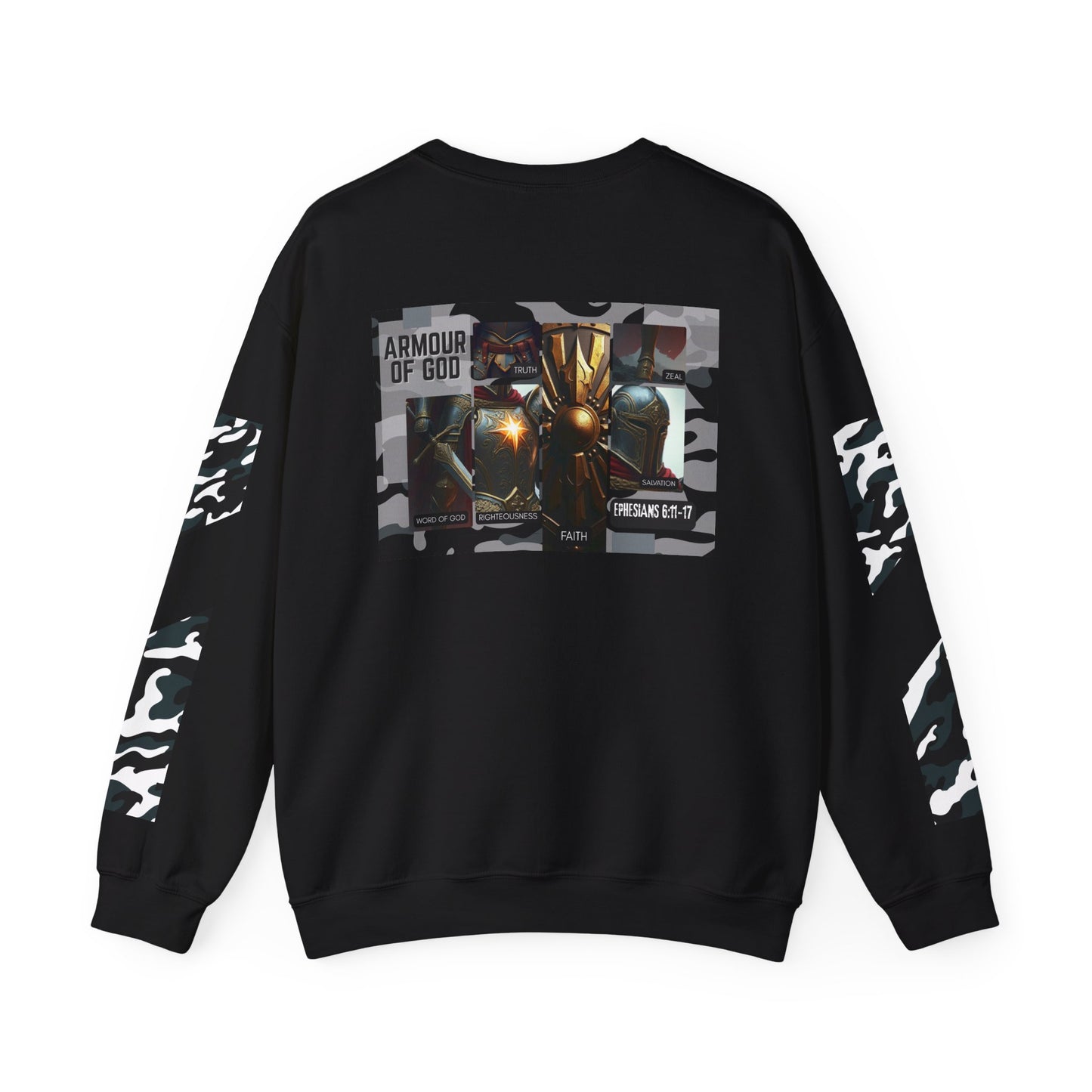 Armour of God Sweatshirt — Ephesians 6:11-17 Faith Crewneck