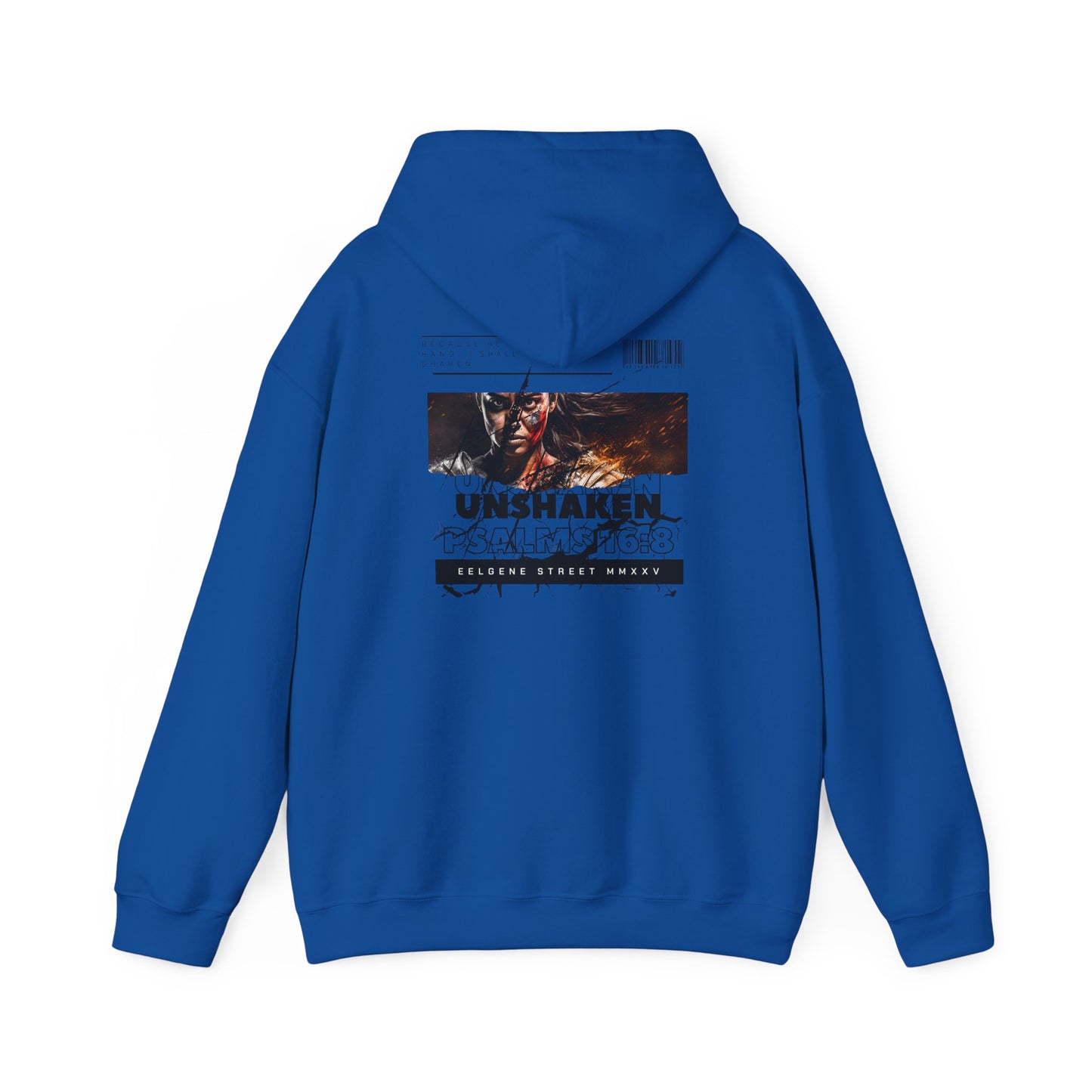 Unshaken Hoodie — Psalms 16:8 Christian Women's Faith Sweatshirt