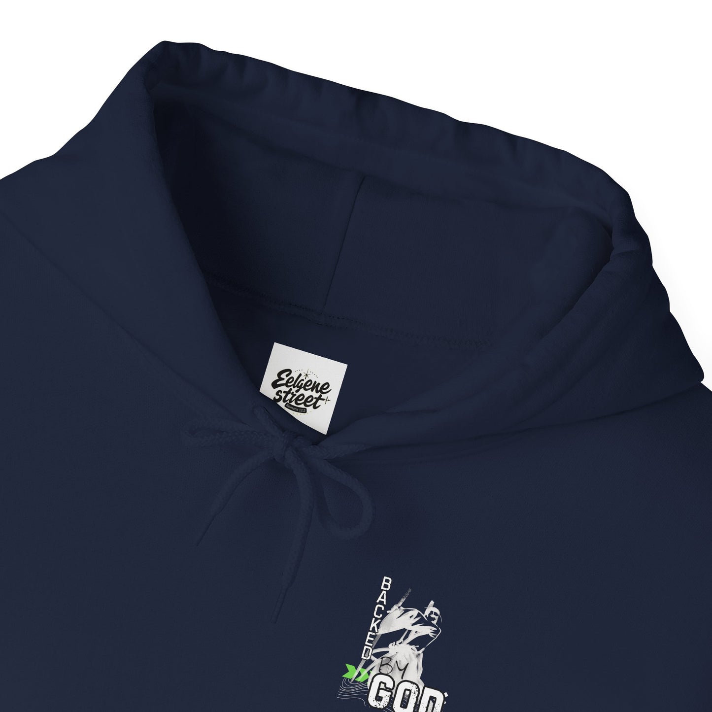 Backed By God Hoodie — Psalm 56:9-11 Faith Sweatshirt