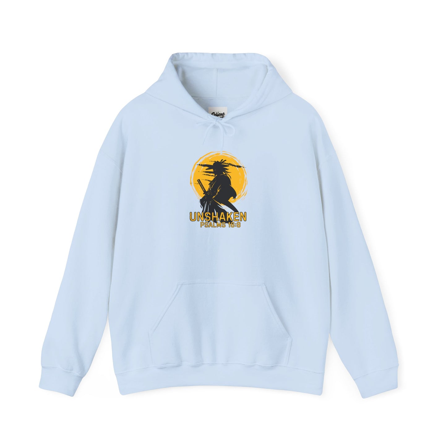 Unshaken Hoodie — Psalm 16:8 Faith Sweatshirt